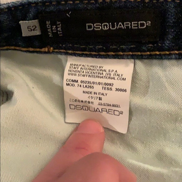 DSQUARED jeans, straight leg, size 52 IT/36 US - Picture 8 of 9